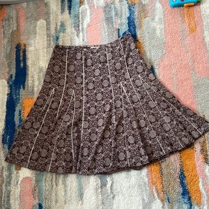 Ann Taylor Loft Vintage  Pleated  Knee Length Skirt